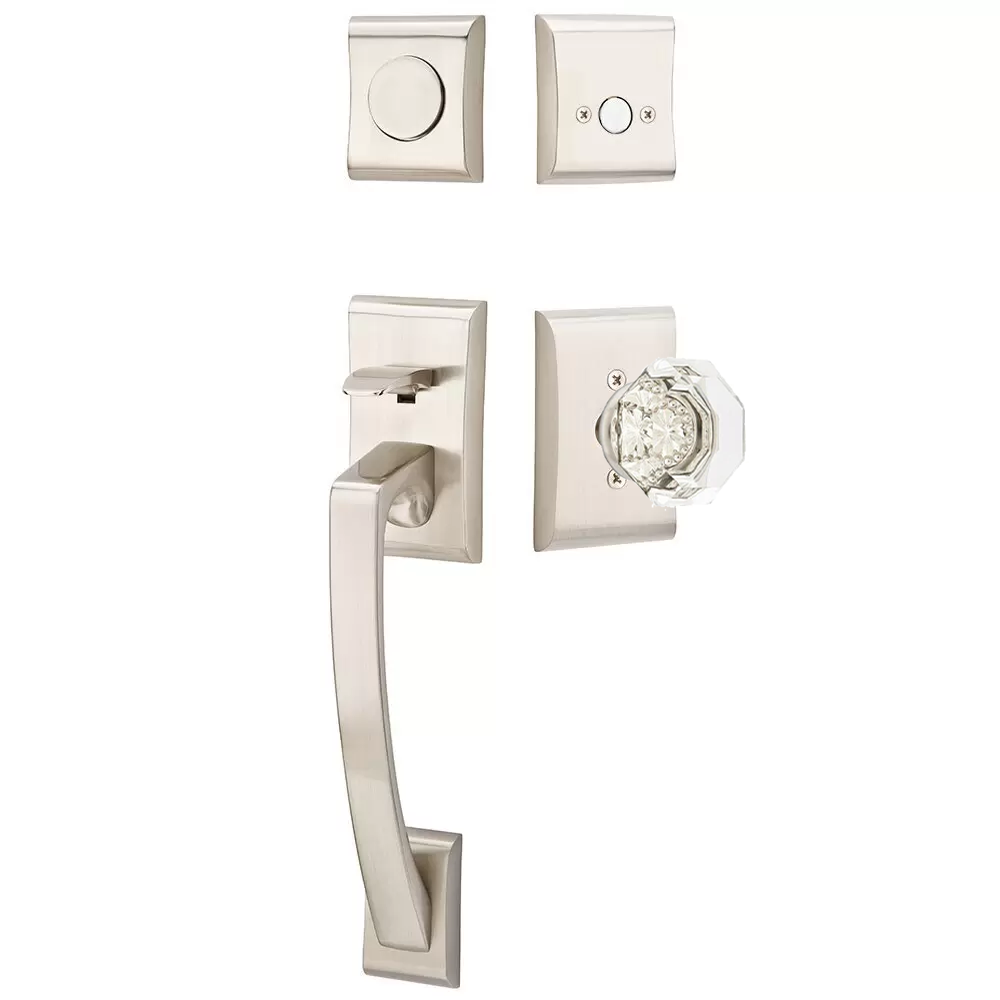 Emtek Ares Tubular Entryset Sectional with Old Town Knob