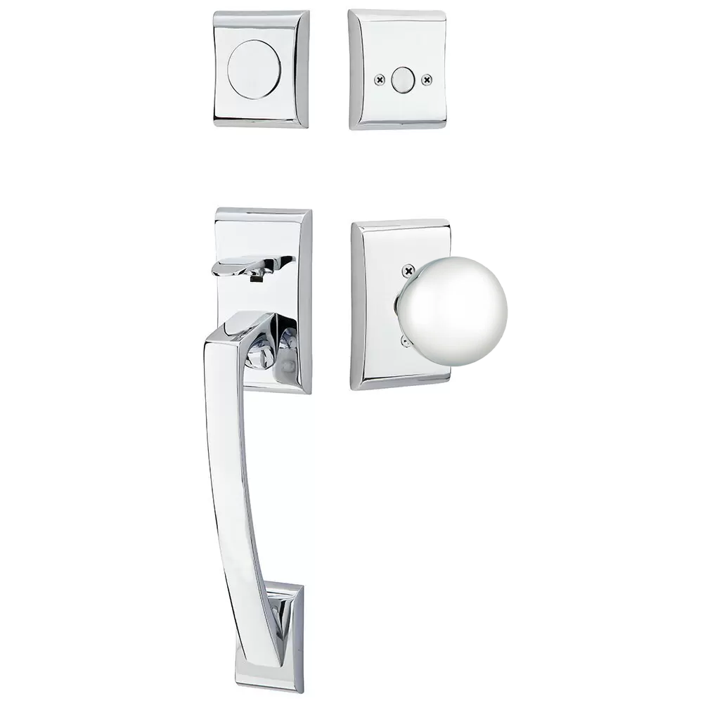 Emtek Ares Tubular Entryset Sectional with Orb Knob