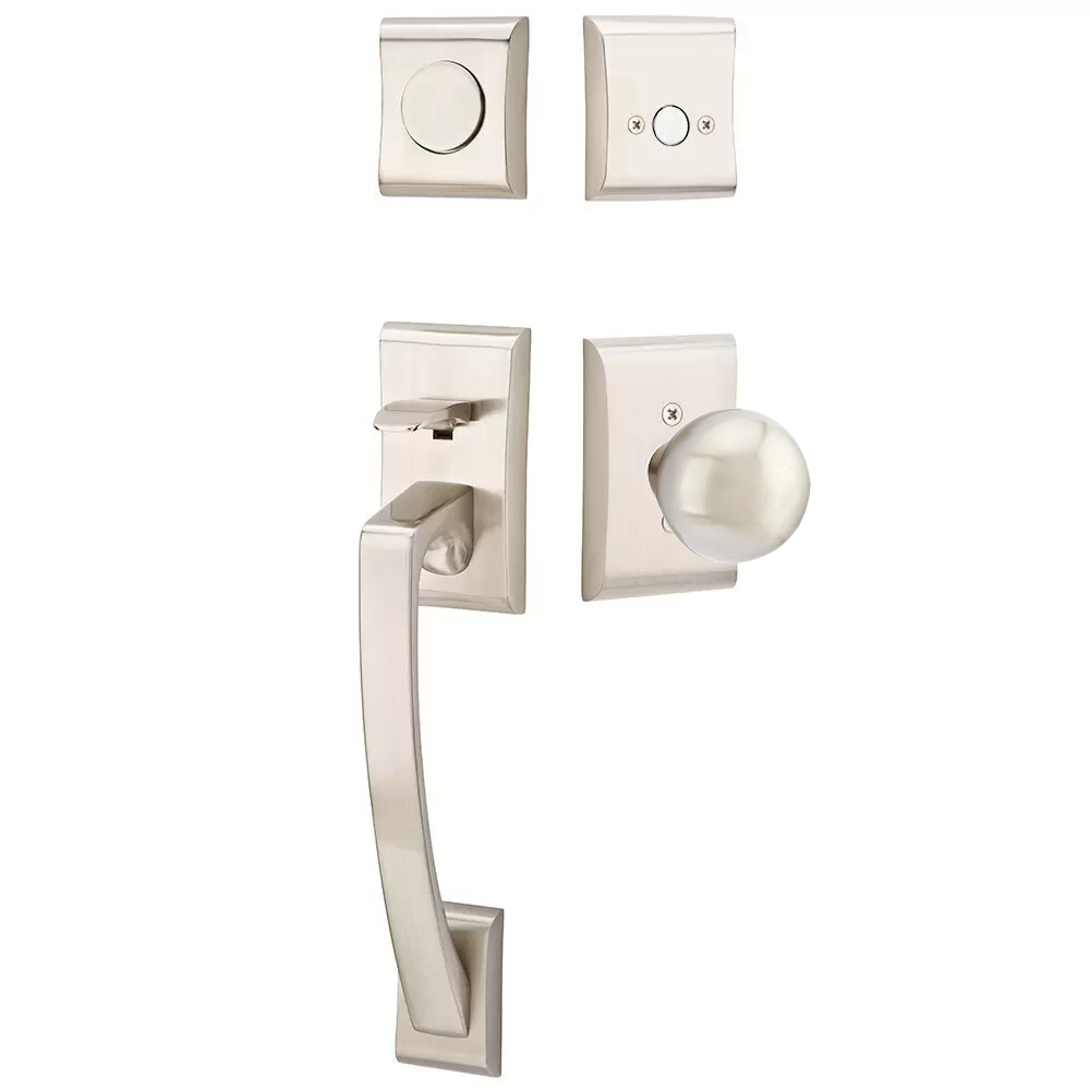 Emtek Ares Tubular Entryset Sectional with Orb Knob