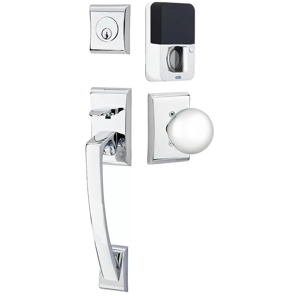 Emtek Ares Tubular Entryset Sectional with Orb Knob