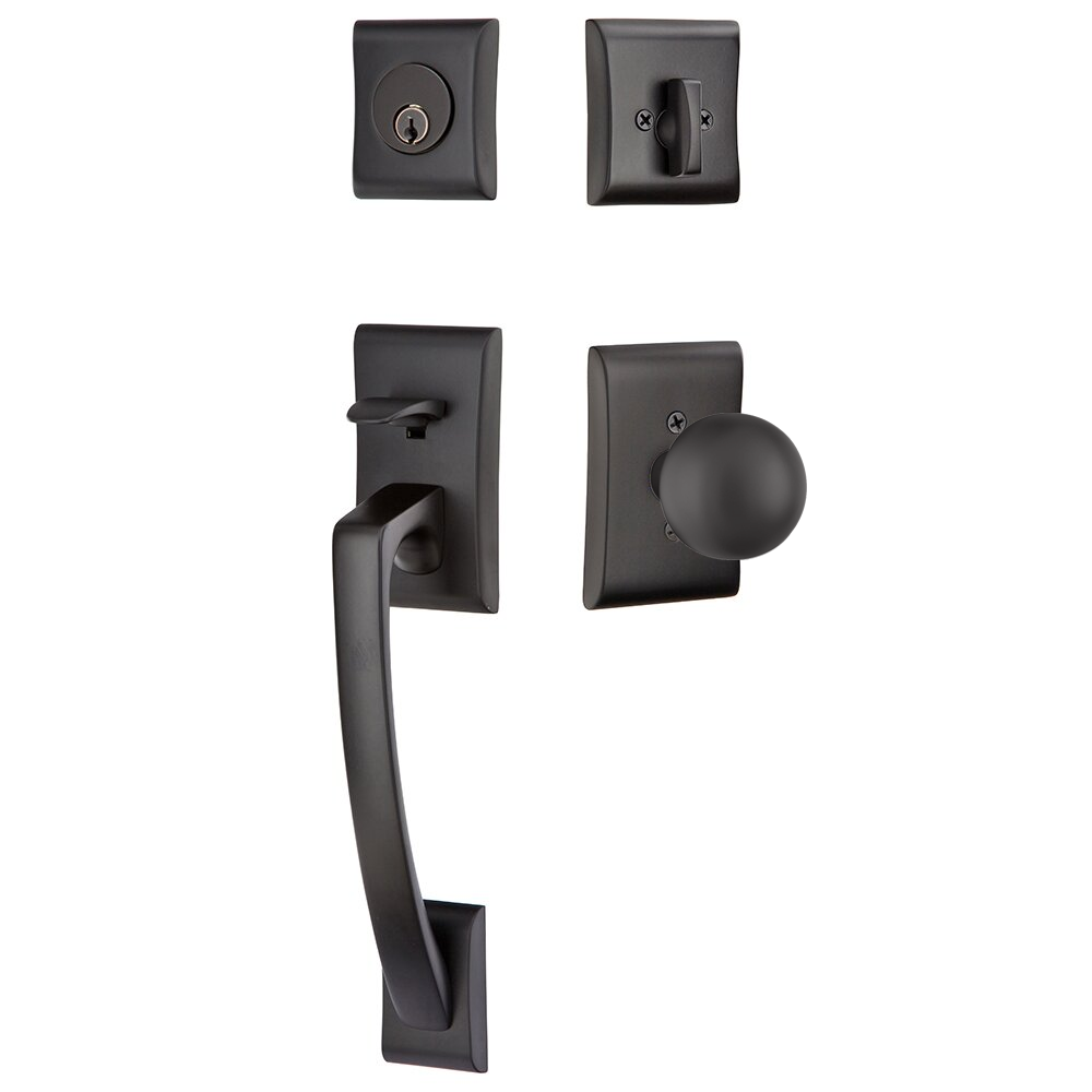 Emtek Ares Tubular Entryset Sectional with Orb Knob