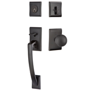 Emtek Ares Tubular Entryset Sectional with Orb Knob