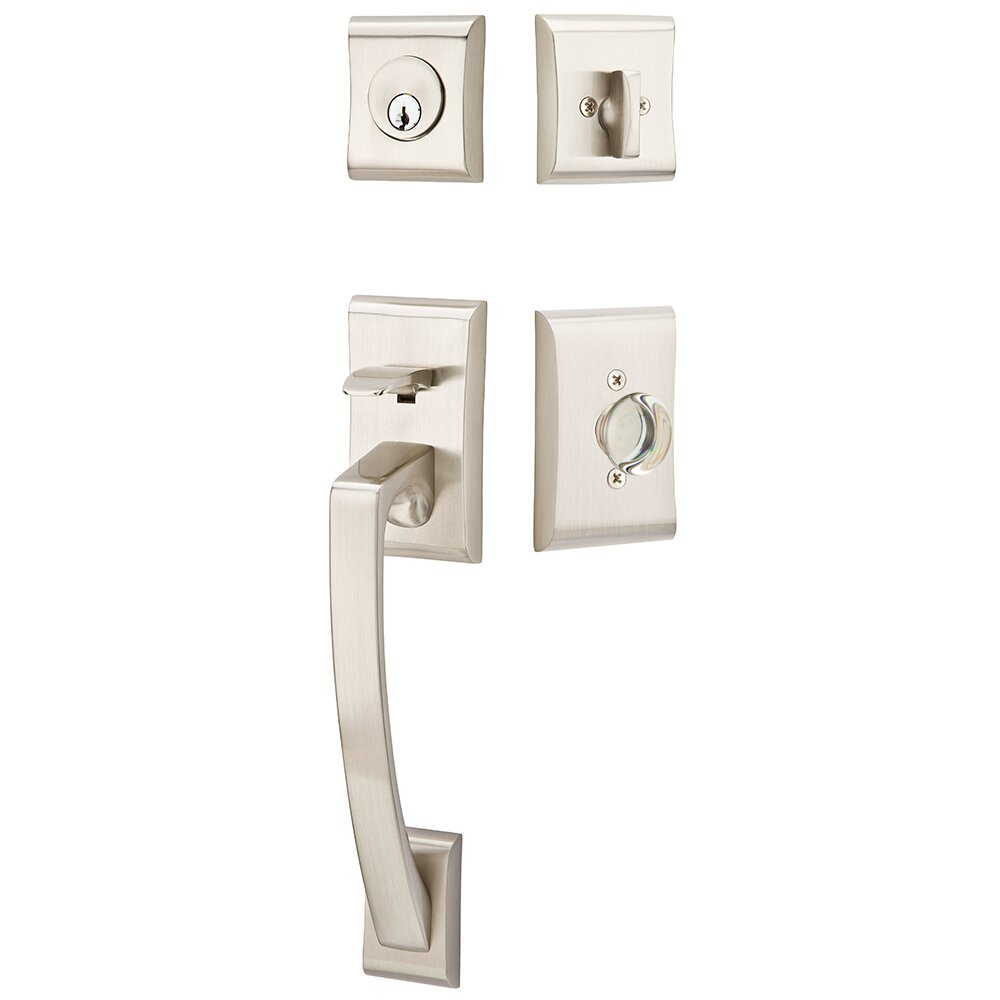 Emtek Ares Tubular Entryset Sectional with Providence Glass Knob