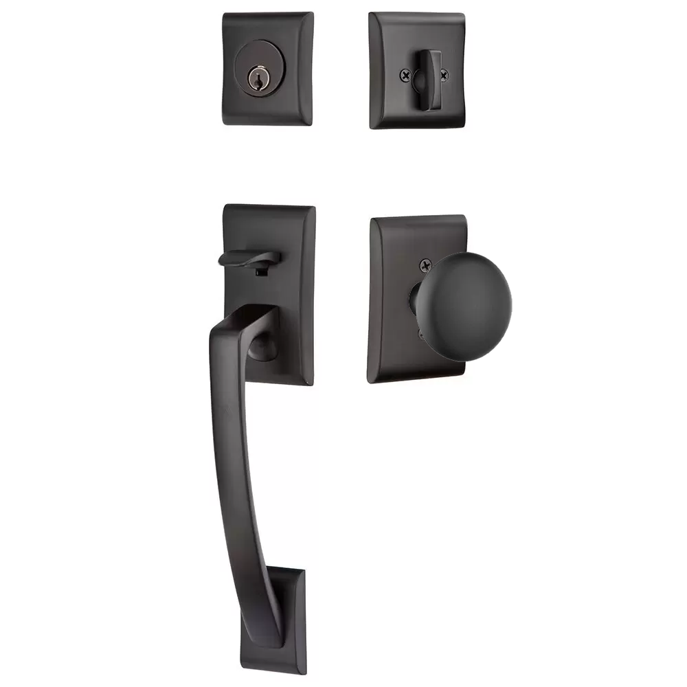 Emtek Ares Tubular Entryset Sectional with Providence Knob