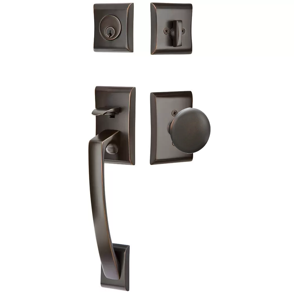 Emtek Ares Tubular Entryset Sectional with Providence Knob