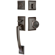 Emtek Ares Tubular Entryset Sectional with Ribbon & Reed Knob