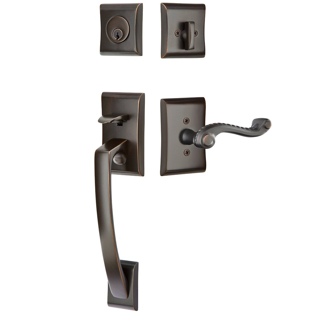 Emtek Ares Tubular Entryset Sectional with Rope Lever