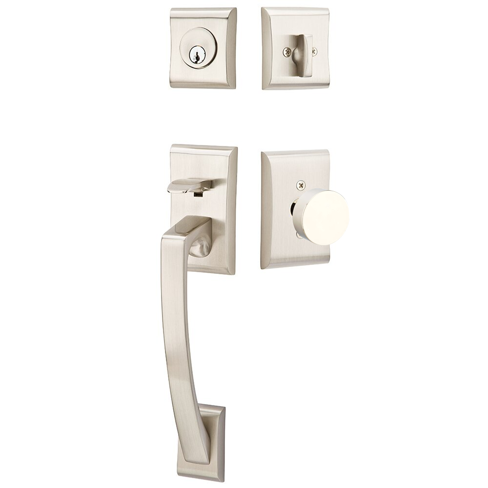 Emtek Ares Tubular Entryset Sectional with Round Knob