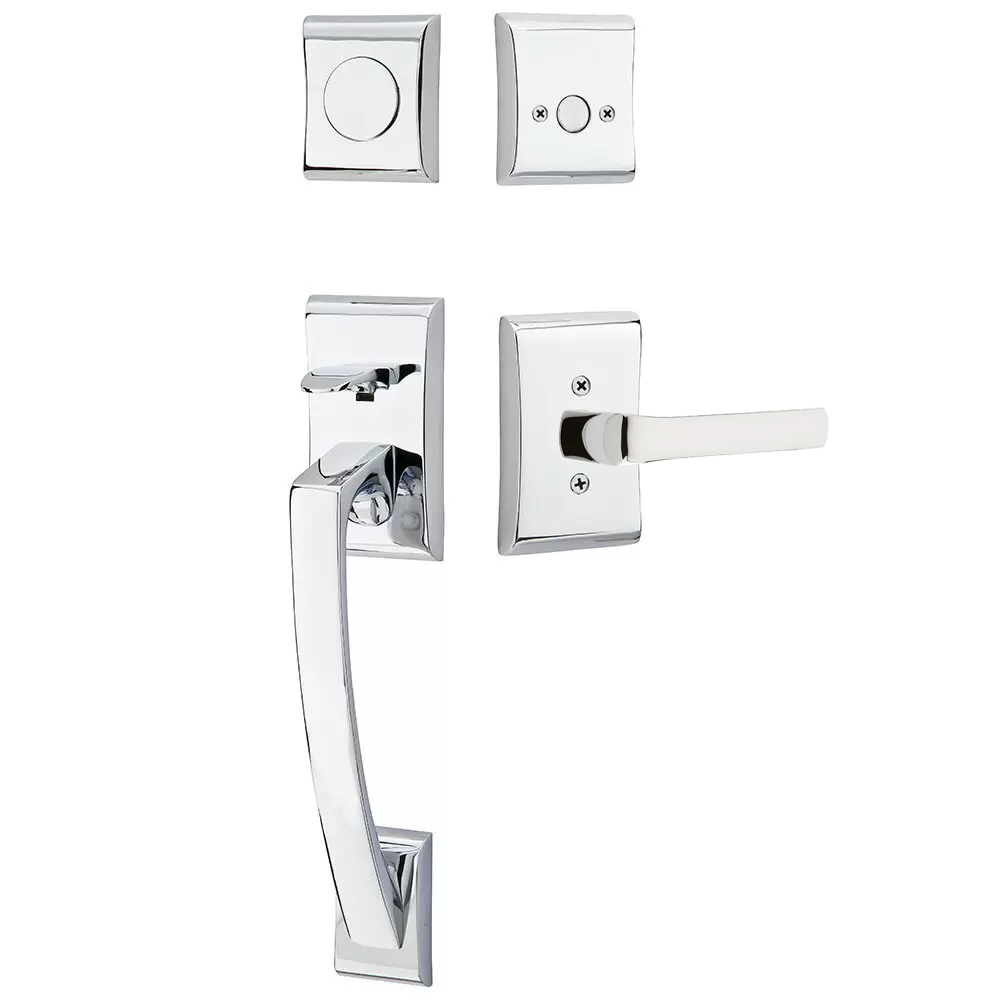 Emtek Ares Tubular Entryset Sectional with Spencer Lever
