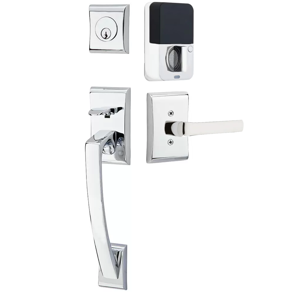 Emtek Ares Tubular Entryset Sectional with Spencer Lever
