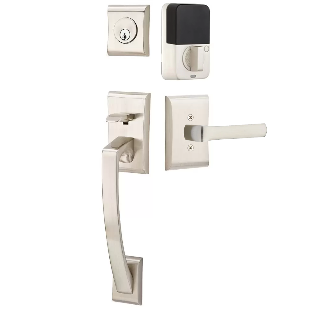 Emtek Ares Tubular Entryset Sectional with Spencer Lever