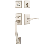 Emtek Ares Tubular Entryset Sectional with Triton Lever