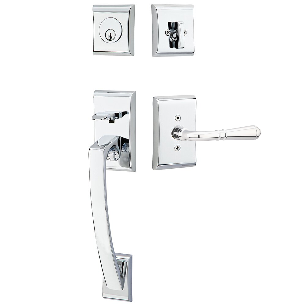 Emtek Ares Tubular Entryset Sectional with Turino Lever