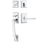 Emtek Ares Tubular Entryset Sectional with Turino Lever