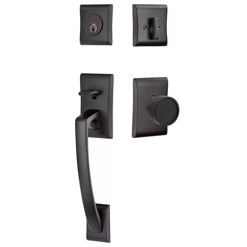 Emtek Ares Tubular Entryset Sectional with Verve Knob