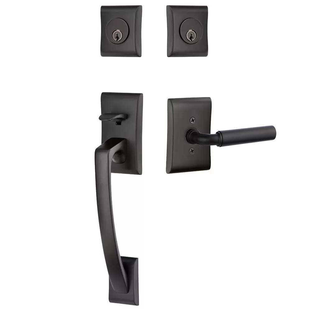 Emtek Ares Tubular Entryset Sectional with Manning Lever