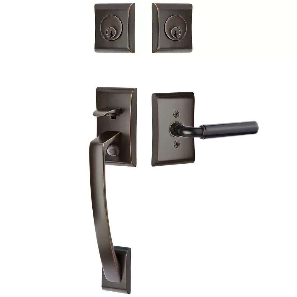 Emtek Ares Tubular Entryset Sectional with Manning Lever