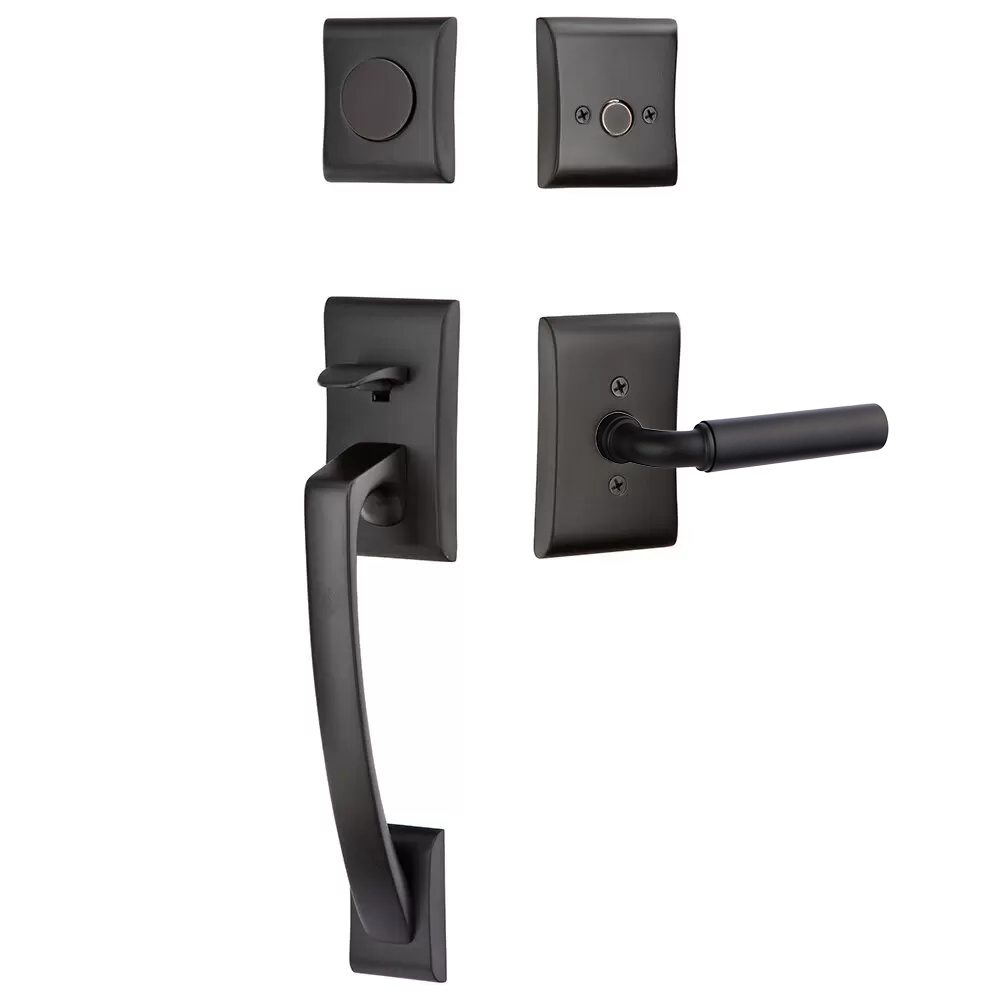 Emtek Ares Tubular Entryset Sectional with Manning Lever