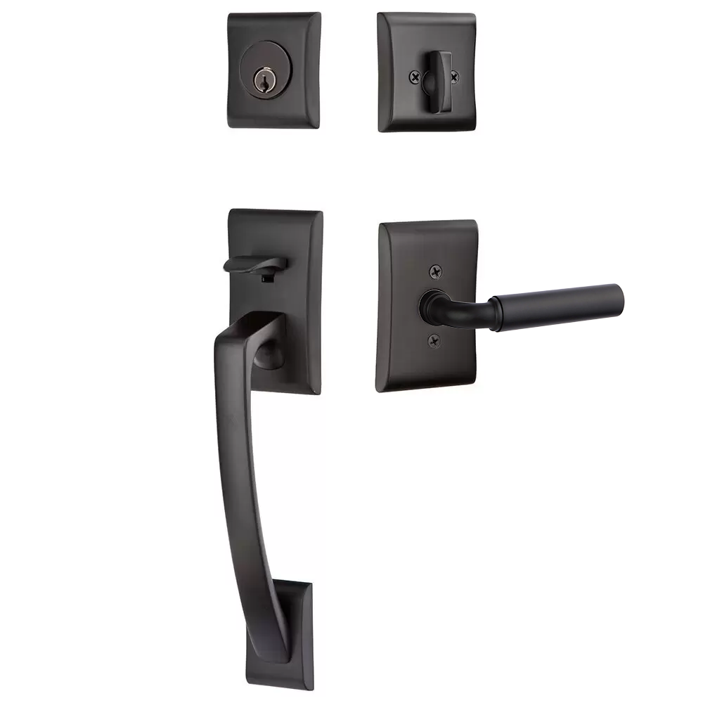Emtek Ares Tubular Entryset Sectional with Manning Lever