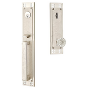 Emtek Arts & Crafts Tubular Entryset Full Length with Astoria Glass Knob