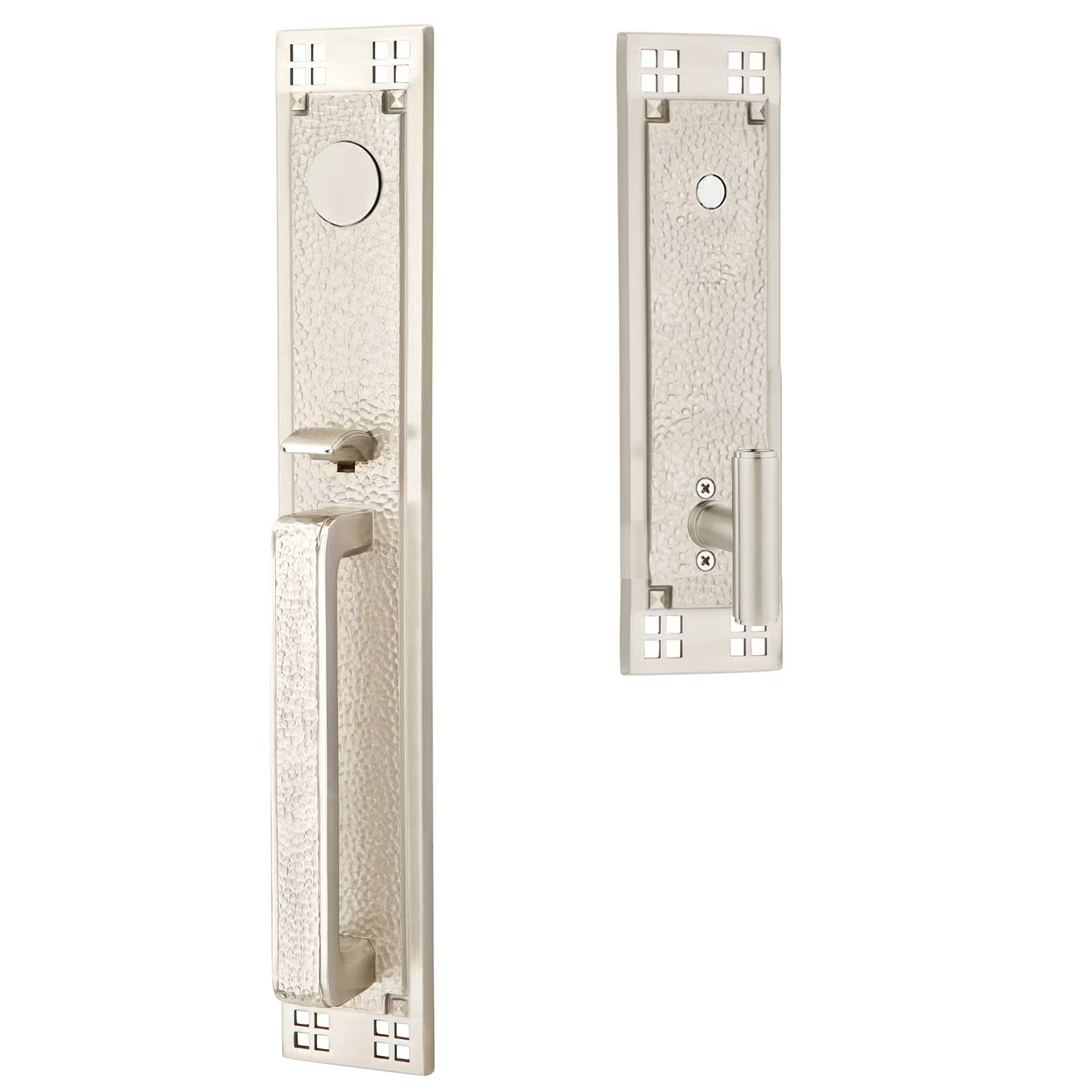 Emtek Arts & Crafts Tubular Entryset Full Length with Ace Knurled Knob