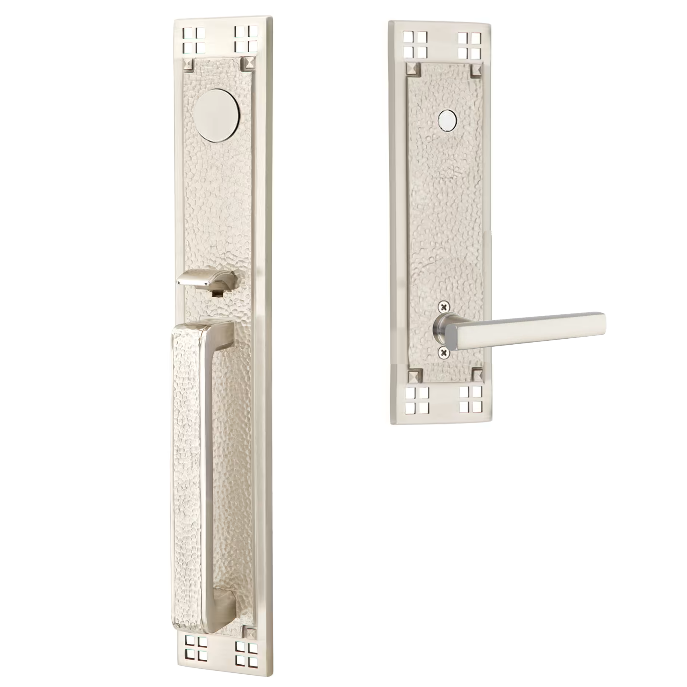 Emtek Arts & Crafts Tubular Entryset Full Length with Freestone Lever