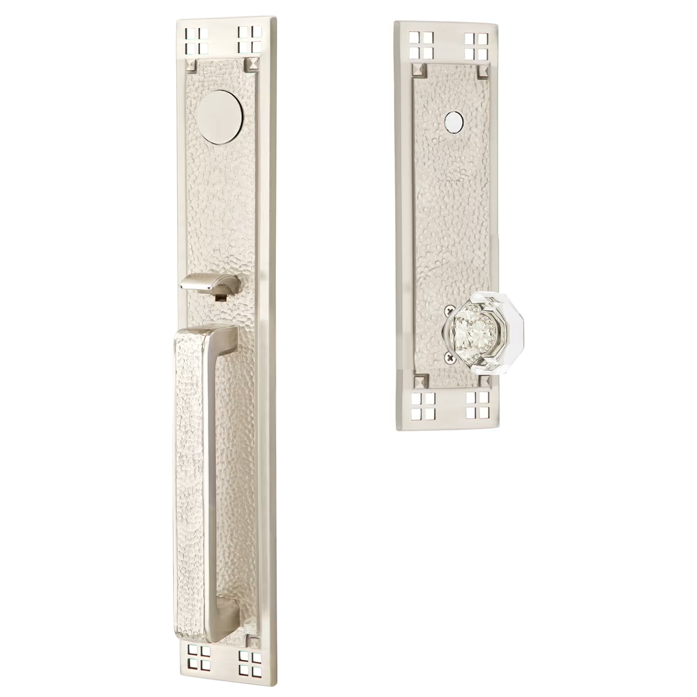 Emtek Arts & Crafts Tubular Entryset Full Length with Old Town Knob