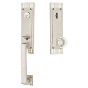 Emtek Arts & Crafts Tubular Entryset Monolithic with Old Town Knob