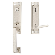 Emtek Arts & Crafts Tubular Entryset Monolithic with Stuttgart Lever