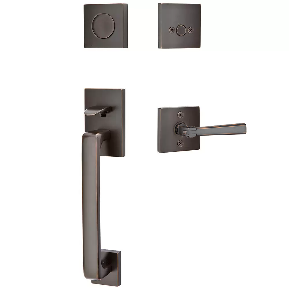 Emtek Baden Tubular Entryset Sectional with Arts & Crafts Lever