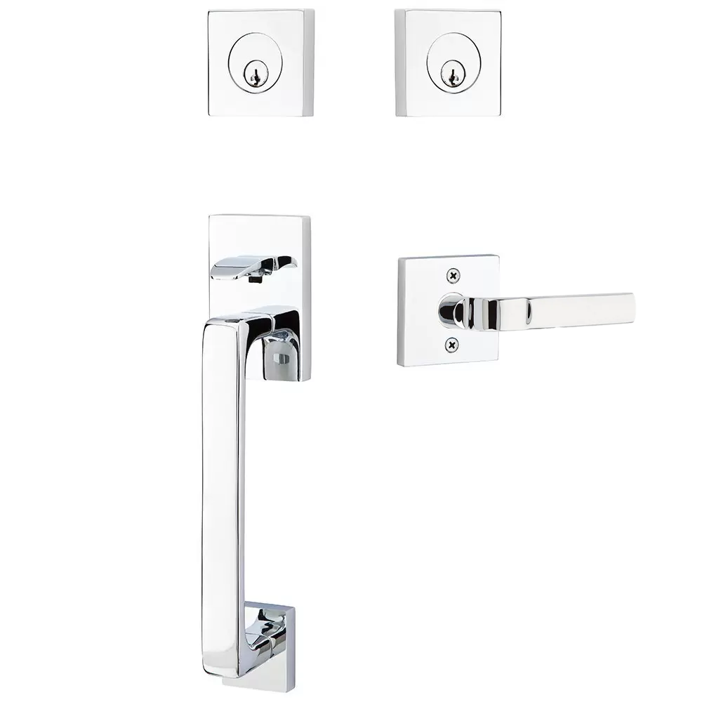 Emtek Baden Tubular Entryset Sectional with Aston Lever