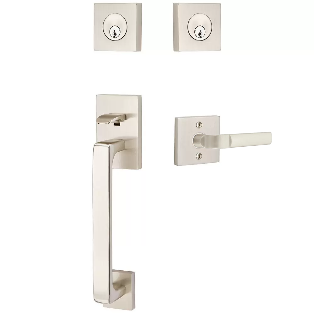 Emtek Baden Tubular Entryset Sectional with Aston Lever
