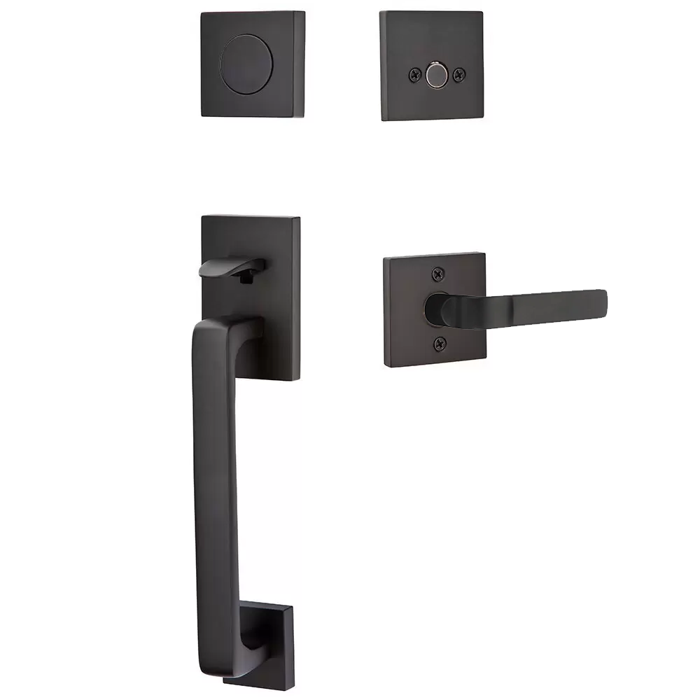 Emtek Baden Tubular Entryset Sectional with Aston Lever