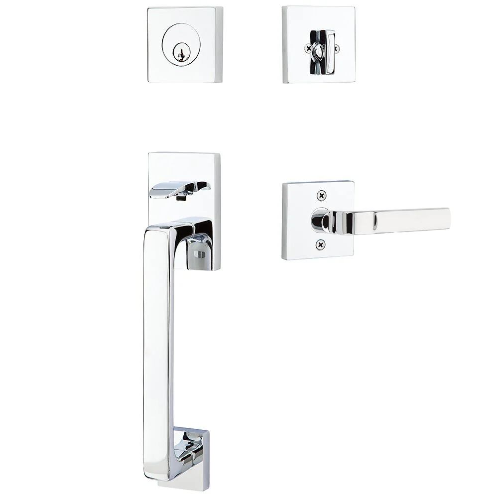 Emtek Baden Tubular Entryset Sectional with Aston Lever