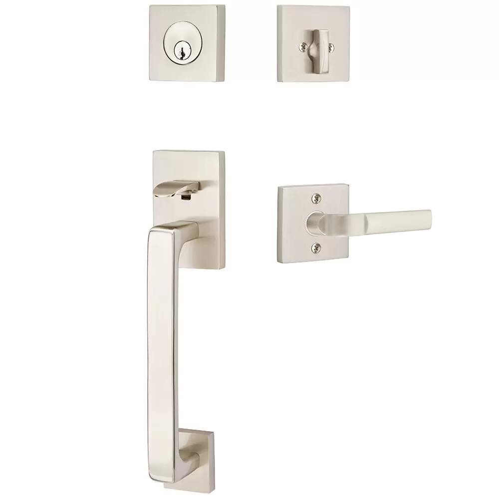 Emtek Baden Tubular Entryset Sectional with Aston Lever