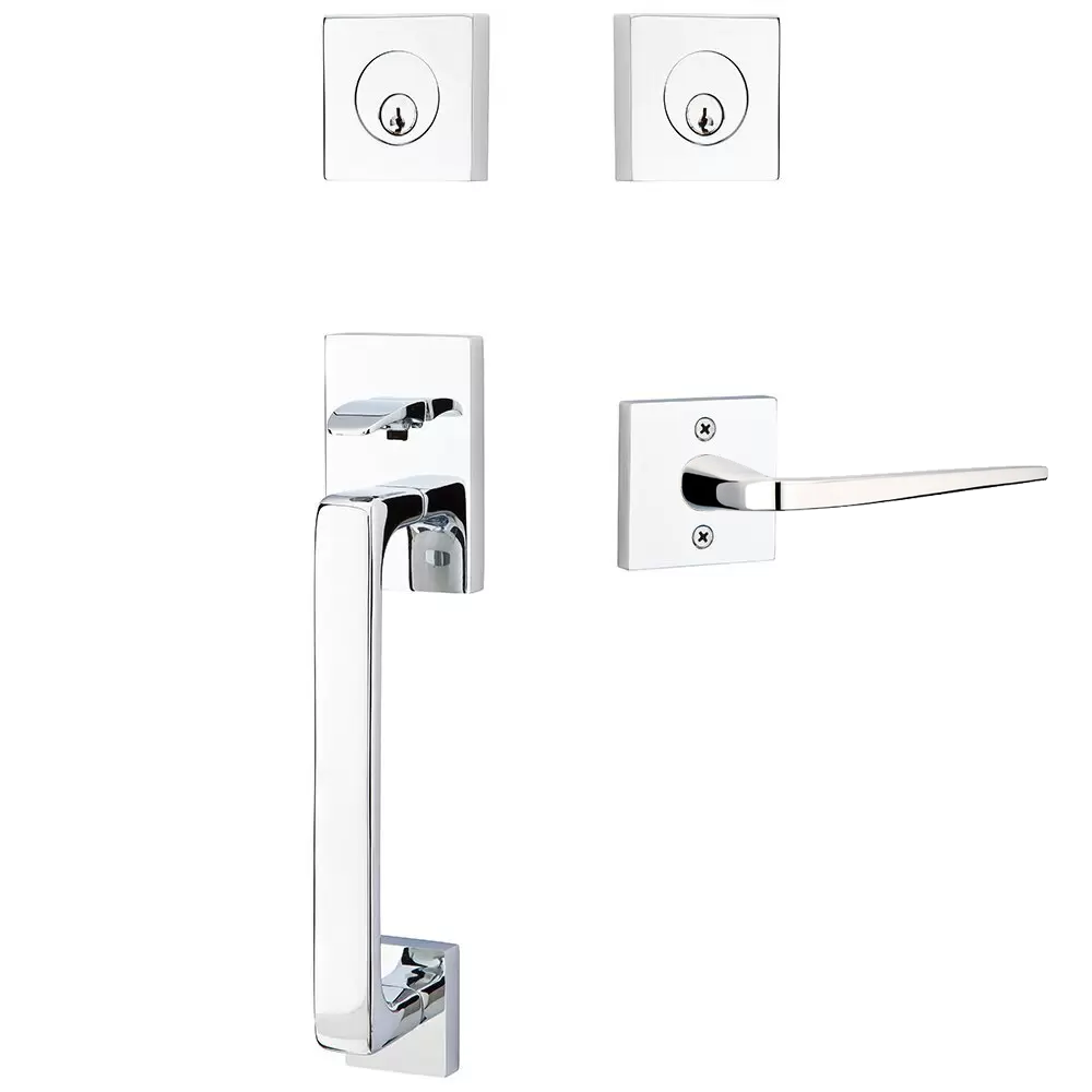 Emtek Baden Tubular Entryset Sectional with Athena Lever