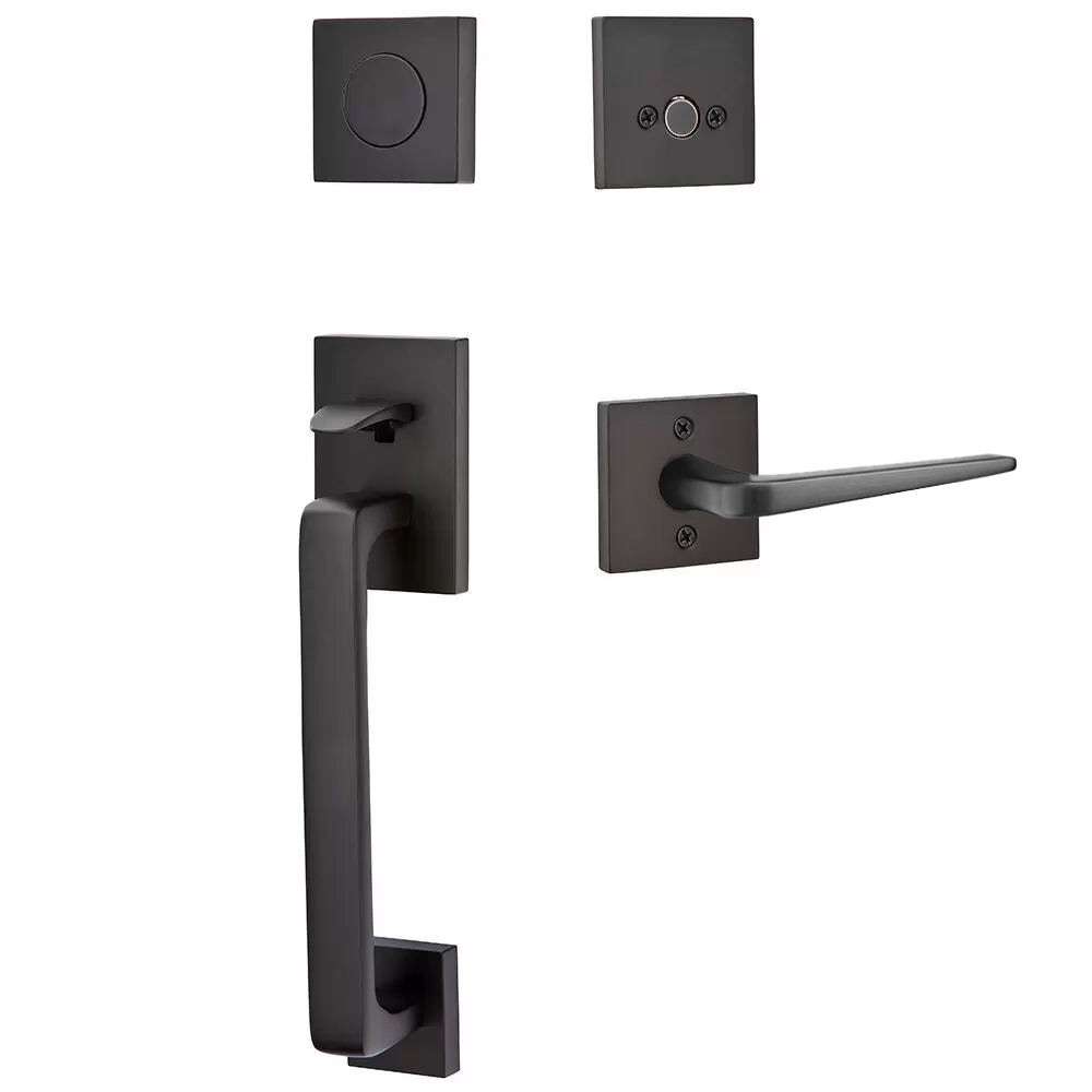 Emtek Baden Tubular Entryset Sectional with Athena Lever
