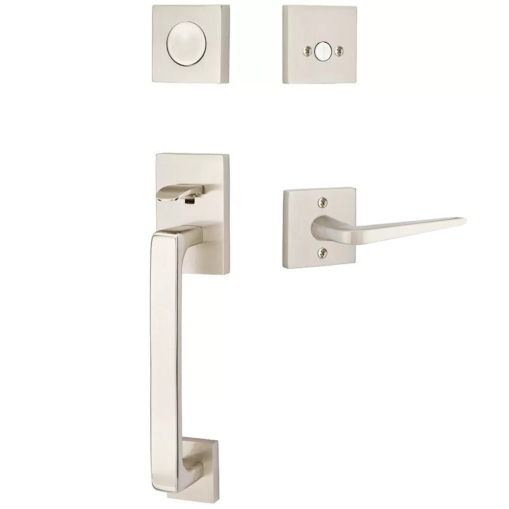 Emtek Baden Tubular Entryset Sectional with Athena Lever