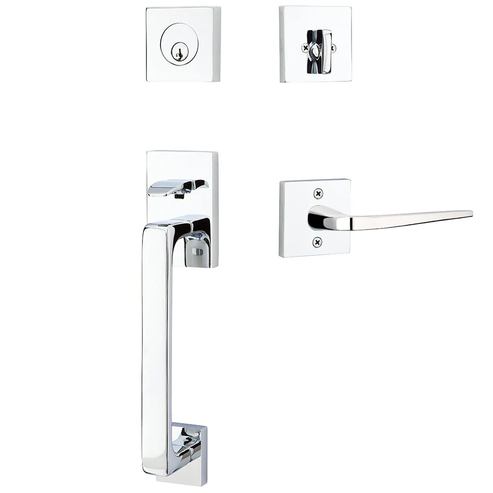 Emtek Baden Tubular Entryset Sectional with Athena Lever