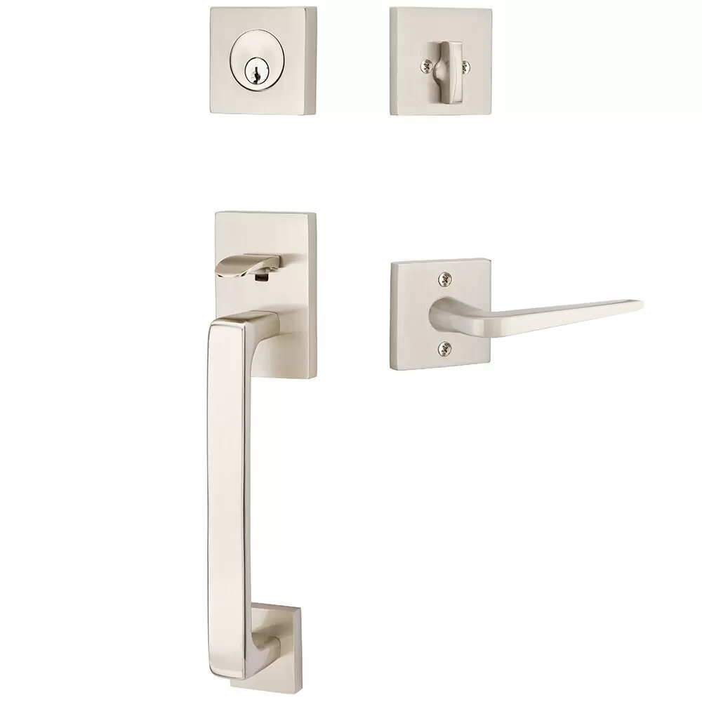 Emtek Baden Tubular Entryset Sectional with Athena Lever