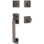 Emtek Baden Tubular Entryset Sectional with Belmont Knob