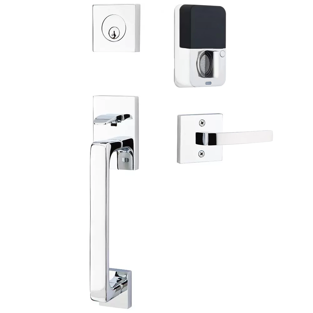 Emtek Baden Tubular Entryset Sectional with Breslin Lever