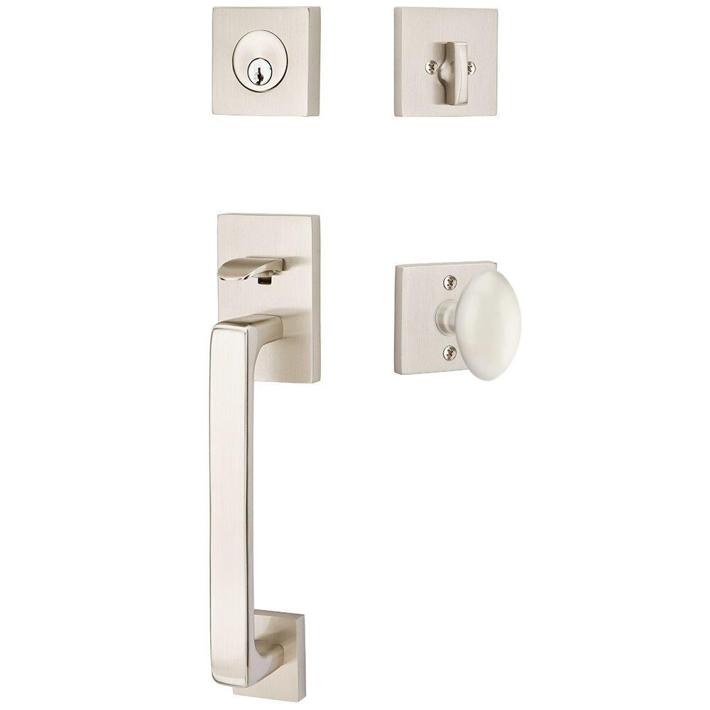 Emtek Baden Tubular Entryset Sectional with Egg Knob