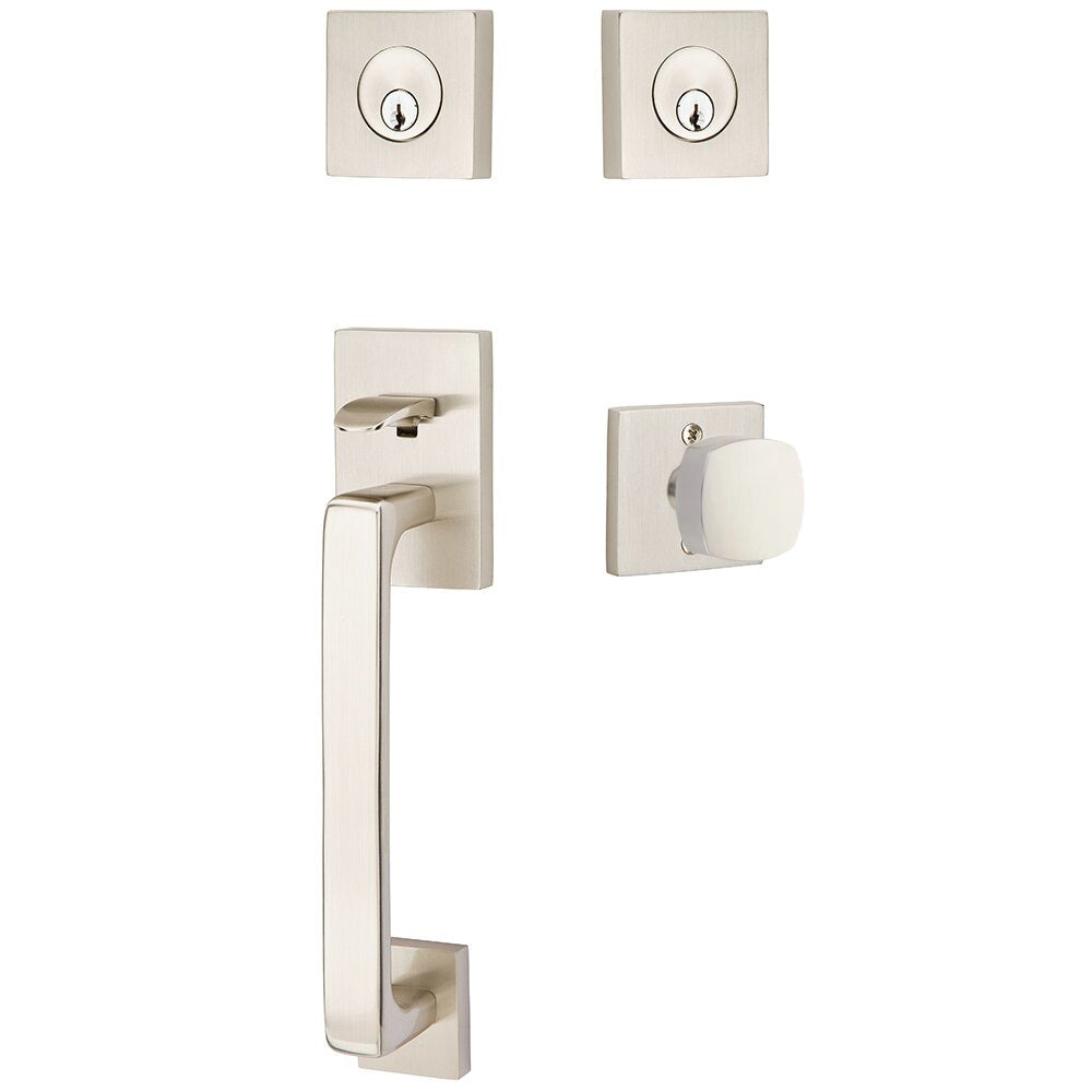 Emtek Baden Tubular Entryset Sectional with Freestone Knob