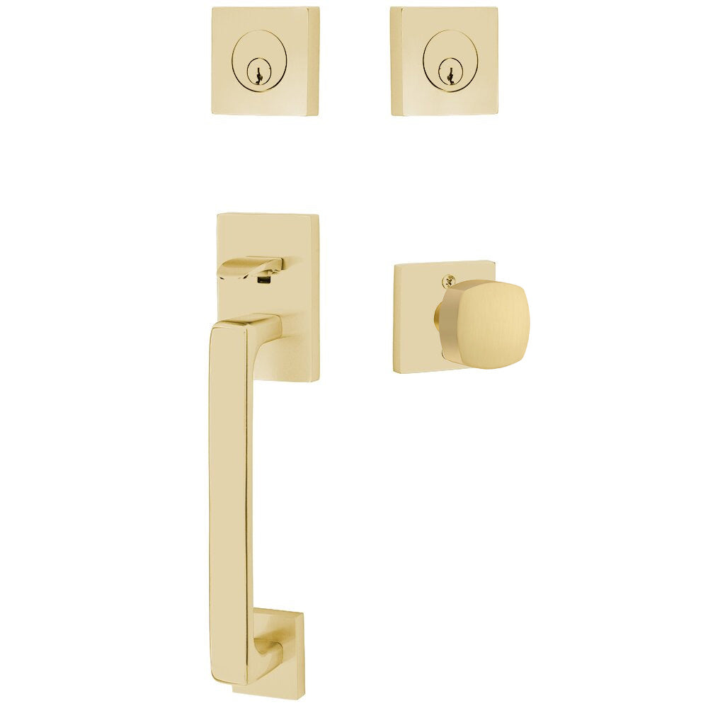 Emtek Baden Tubular Entryset Sectional with Freestone Knob