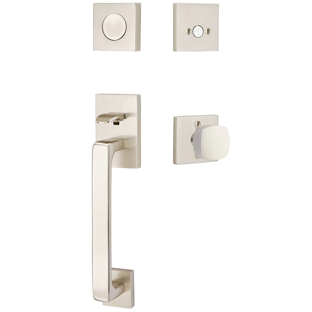 Emtek Baden Tubular Entryset Sectional with Freestone Knob