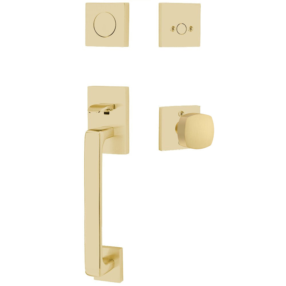 Emtek Baden Tubular Entryset Sectional with Freestone Knob