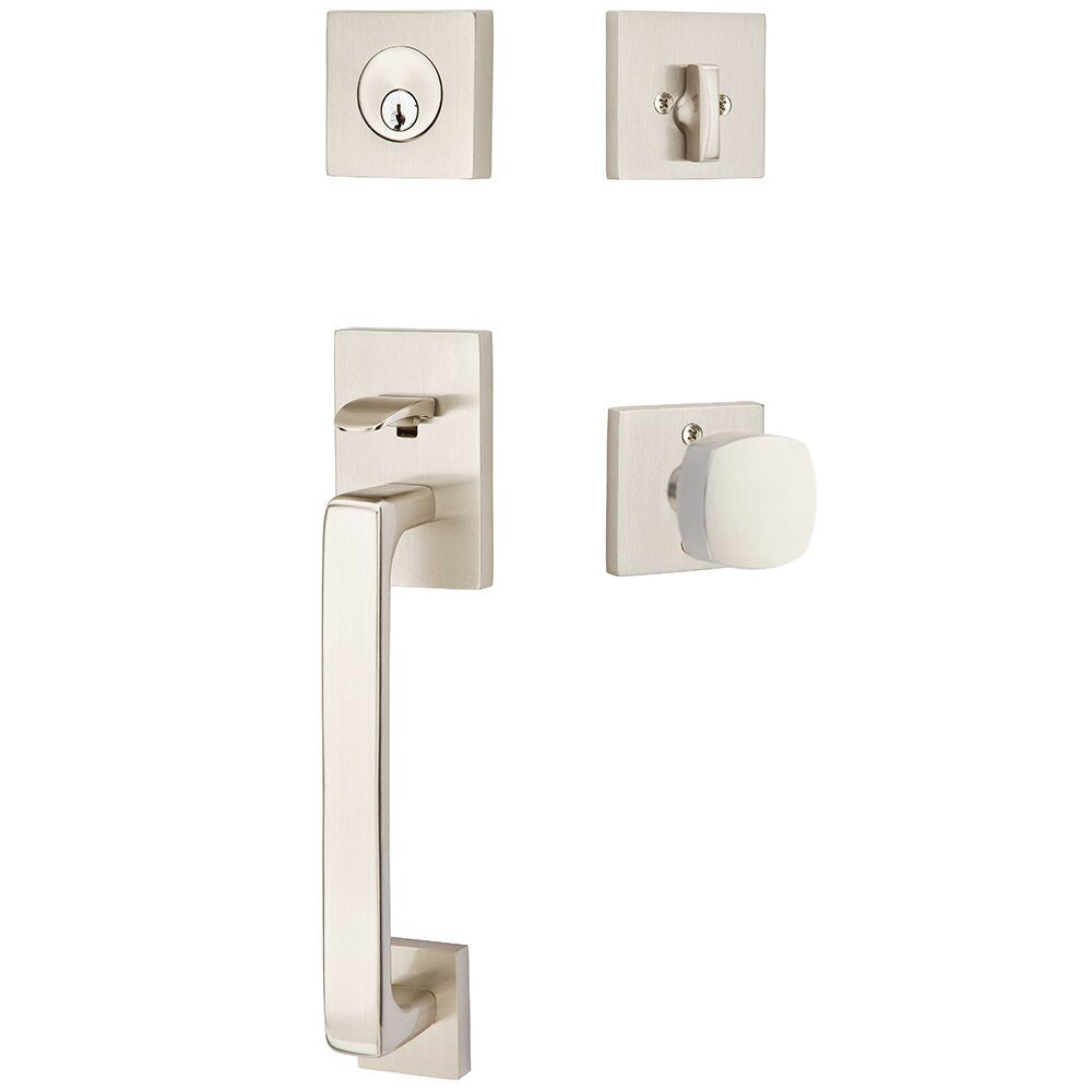 Emtek Baden Tubular Entryset Sectional with Freestone Knob