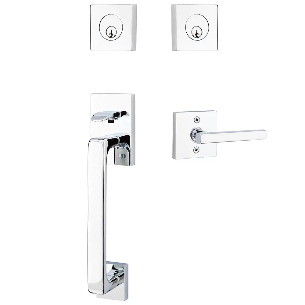 Emtek Baden Tubular Entryset Sectional with Freestone Lever