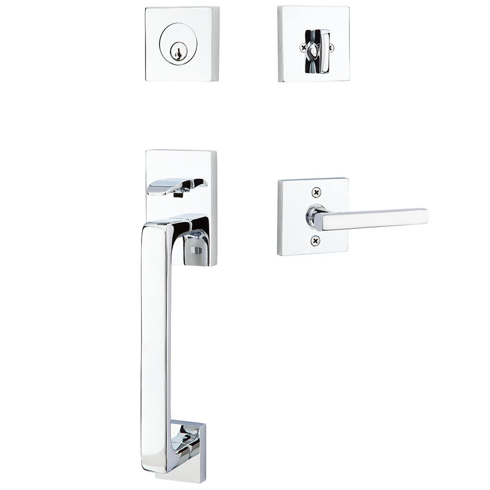 Emtek Baden Tubular Entryset Sectional with Freestone Lever